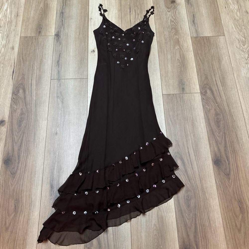 Mixit Black Asymmetrical Dress with Embellishments